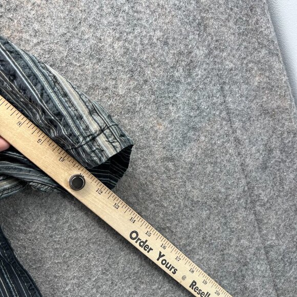 Tommy Bahama Shirt Mens Large Green Stripes Button Down Silk Seersucker Vintage - Picture 2 of 9